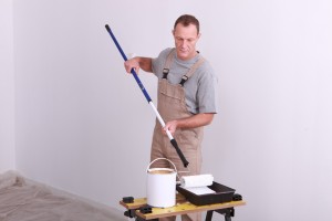 a house painter working